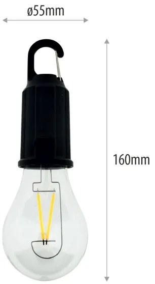 Lampada a sospensione ricaricabile da esterno dimmerabile LED/3W/5V 400 mAh IP44