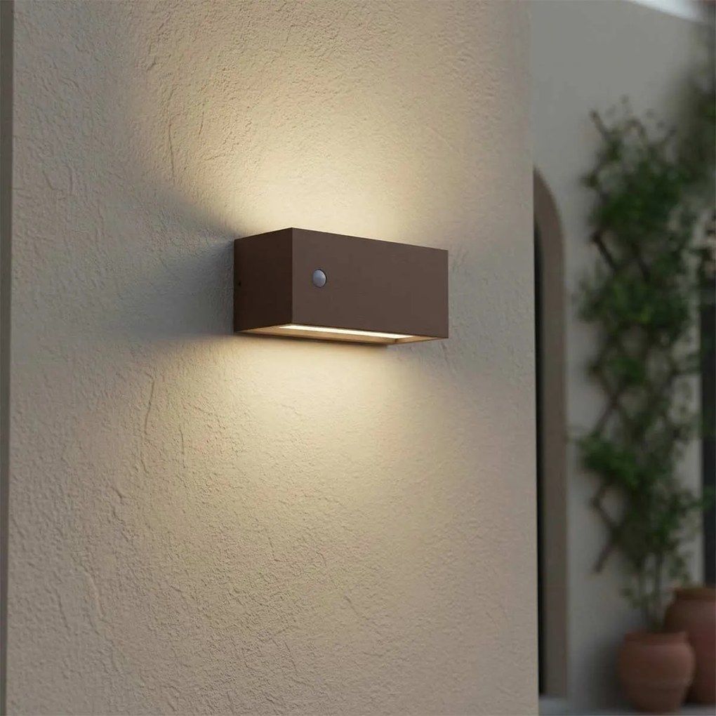 Applique BAND con Sensore Movimento E27 per esterno IP65 - Corten