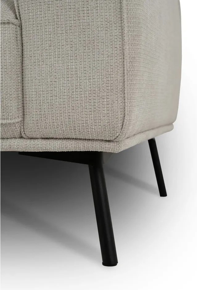 Divano angolare greige (con penisola a sinistra/a L) con rivestimento in ciniglia Amsterdam – Scandic