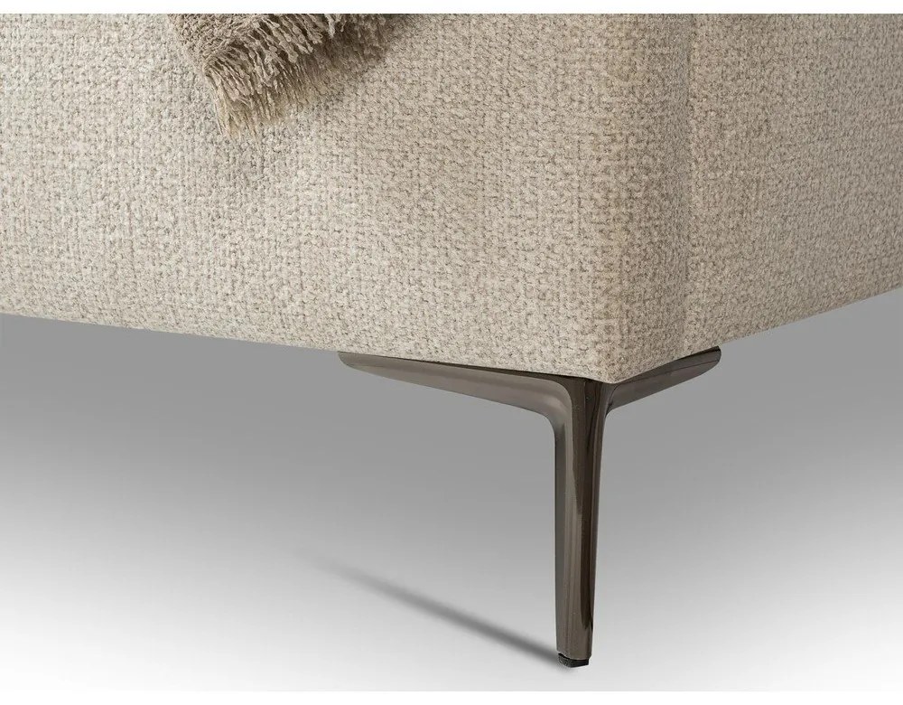 Letto matrimoniale imbottito beige con rete inclusa 160x200 cm Makana – Makamii