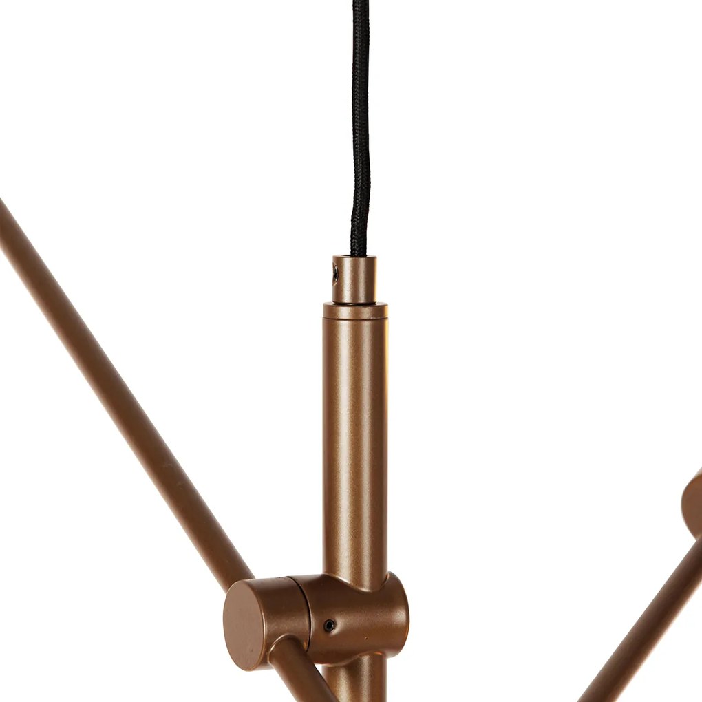 Lampada a sospensione industriale bronzo scuro 6 luci - Sydney