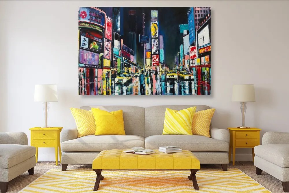 Quadro su tela – New York colorata