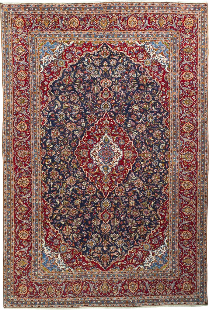 Kashan Tappeto persiano 290x430 Blu (Iran) Annodato A Mano