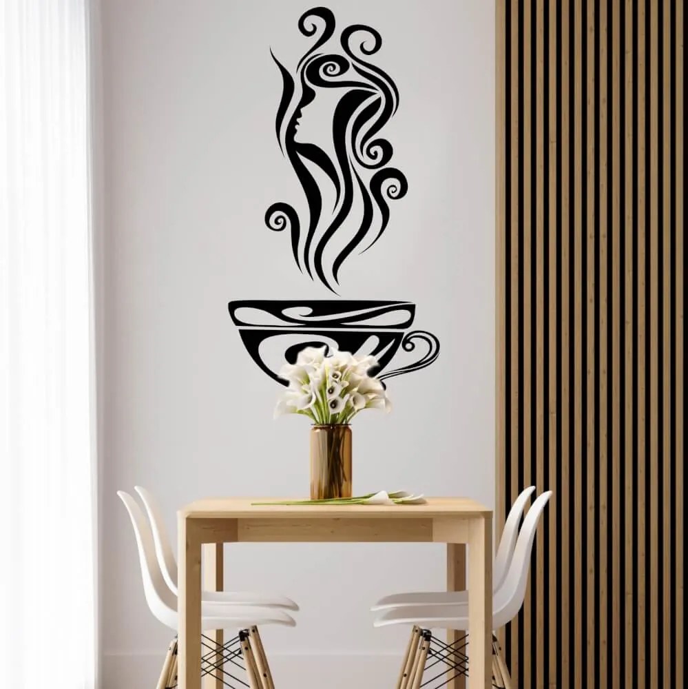 Adesivo per la cucina - Caffè e donna | Inspio