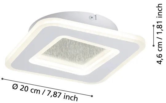 Eglo 901233 - Applique a LED MACCHIONI LED/12W/230V 4000K bianco