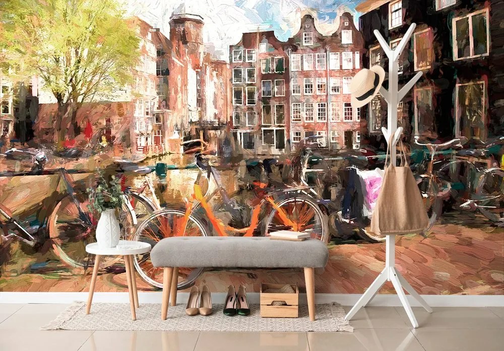 Carta da parati – Amsterdam disegnata
