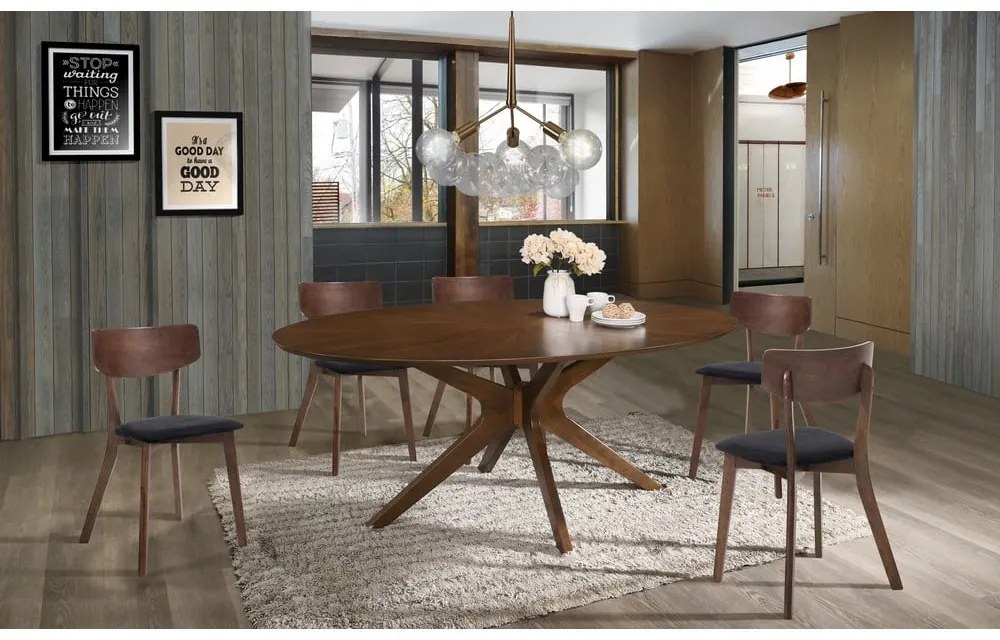 Sedie da pranzo in legno di noce Varm - Tomasucci