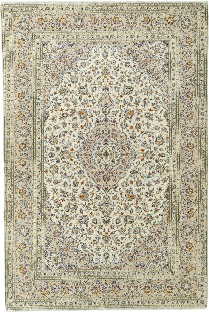 Kashan Tappeto persiano 210 x 310 Beige (Iran) Annodato A Mano