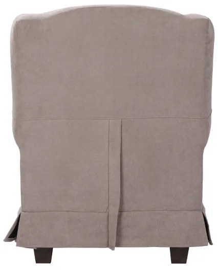 Poltrona imbottita in tessuto sfoderabile BERGERE TORTORA con pouf