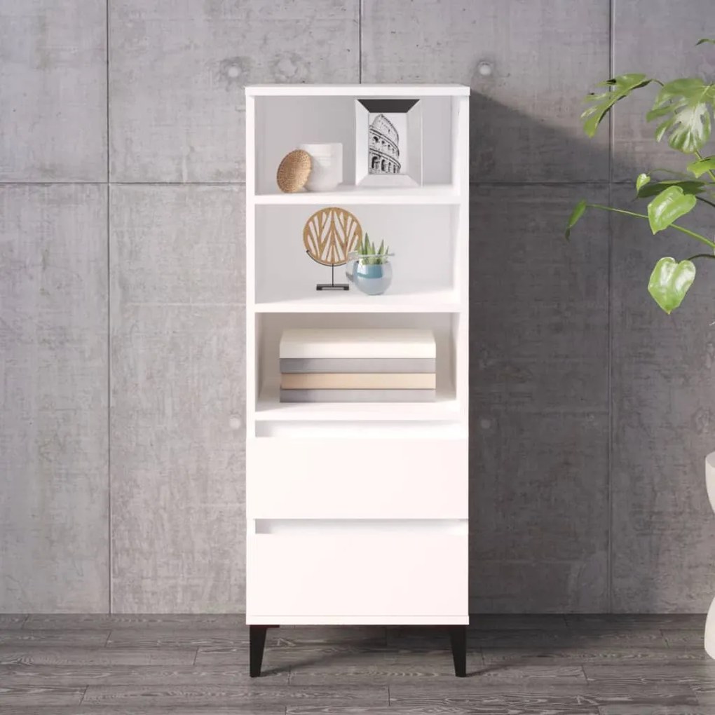 Credenza bianco 40x36x110 cm in legno multistrato