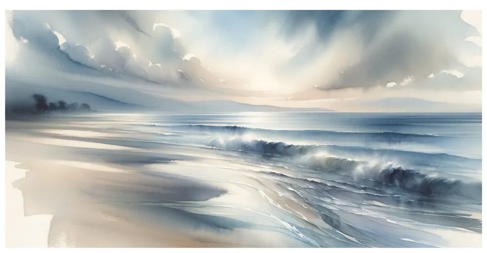 Quadro su tela – Onde mattutine sulla costa