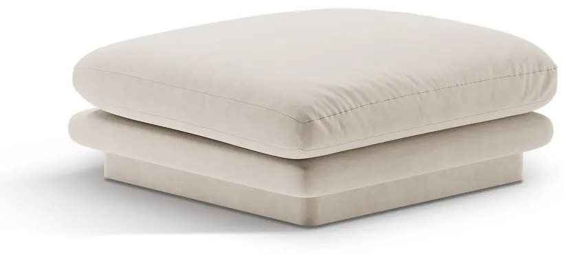 Poggiapiedi bianco con rivestimento in velluto Torino – Micadoni