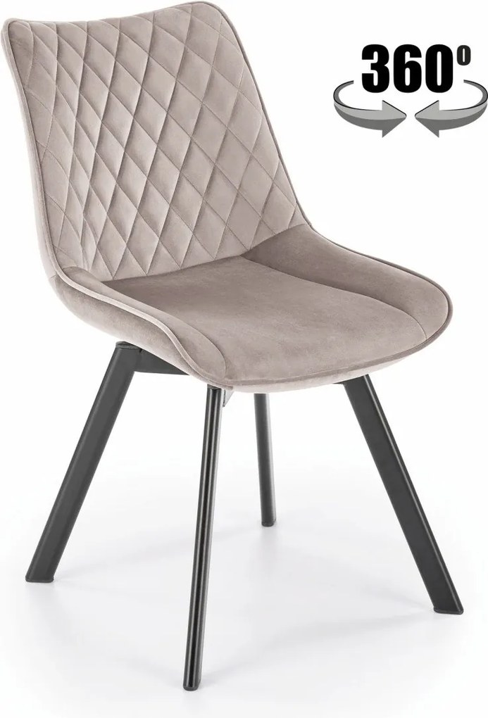Sedia K520 velluto beige
