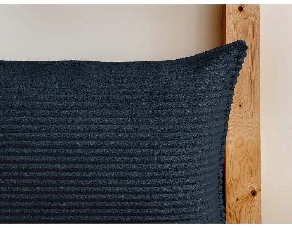 Letto matrimoniale in blu scuro imbottito con spazio contenitivo con griglia inclusa 180x200 cm Jade – Bobochic Paris