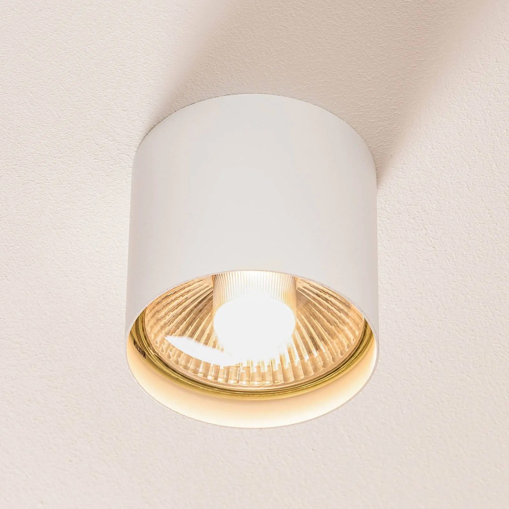 Nowodvorski Lighting Faretto da soffitto In S a forma di cilindro, bianco