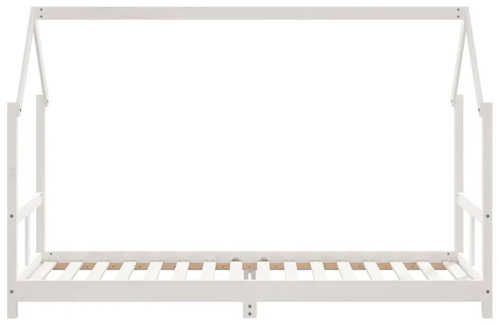 Giroletto per bambini bianco 80x200cm in legno massello di pino