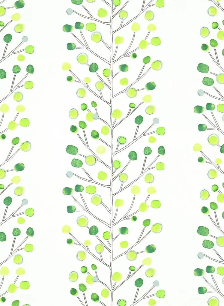 Scion Tapete Melinki Berry Tree - Emerald/ Lime/ Chalk