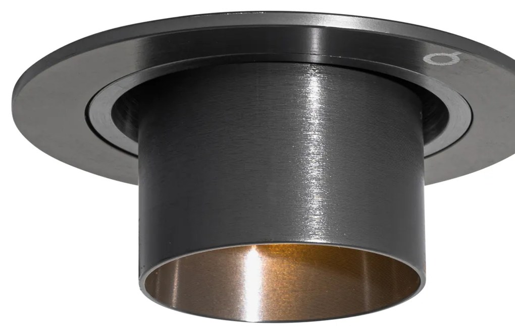 Faretto da incasso moderno canna di fucile GU10 35 mm rotondo orientabile - Installa