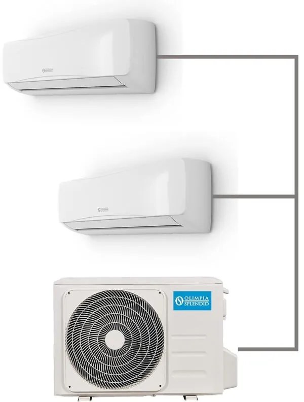 Olimpia Splendid - OS-C/SAALH14EIA Aryal S2 E Dual Inverter 14 (9.000 + 12.000 btu/h) - Climatizzatore Fisso Dual split, Gas R32, Classe di