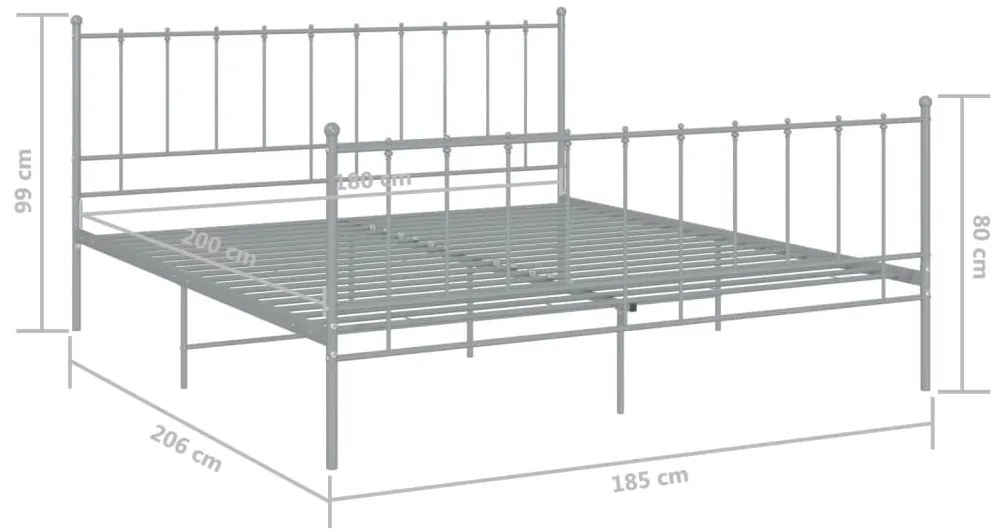 Giroletto Grigio in Metallo 180x200 cm