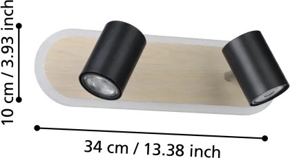 Eglo 901632 - Faretto LED RIMBOCCHI LED/12W/230V marrone/nero