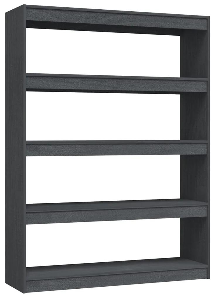 Libreria/divisorio grigio 100x30x135,5 cm in legno di pino