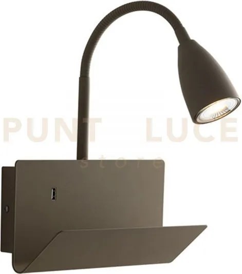 Applique a parete gulp flessibile fango con usb 2a 1 luce attacco g...