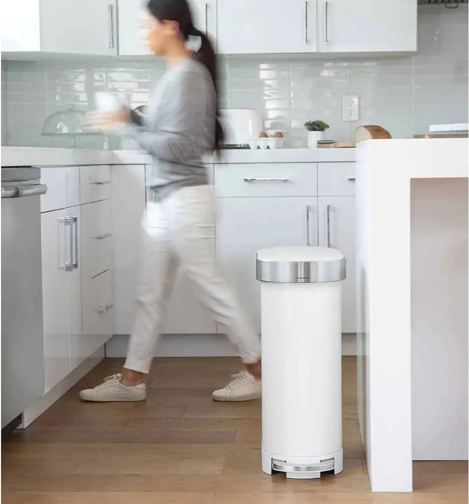 Cestino in acciaio a pedale 45 l Slim - simplehuman