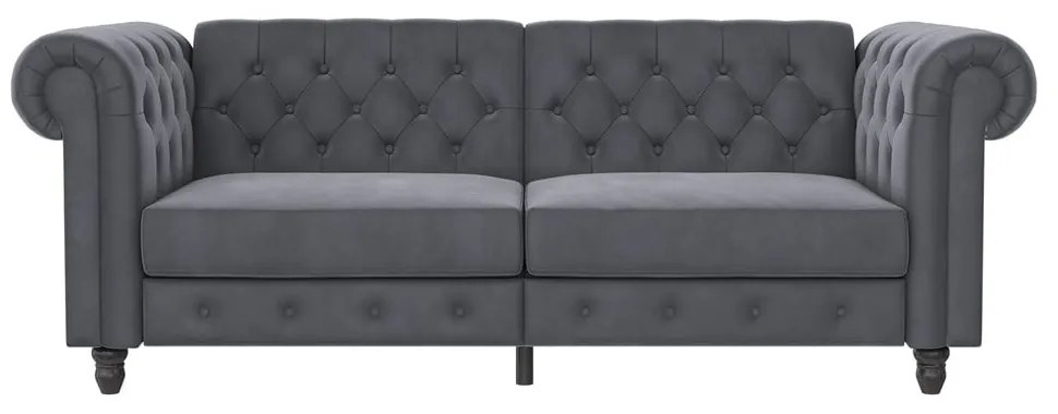 Divano in velluto grigio scuro 236 cm Felix - Støraa