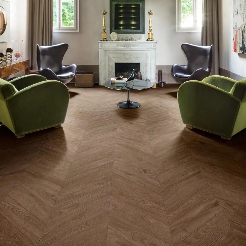 Marazzi Group Rettificato 11x54 "Vero" Castagno Chevron