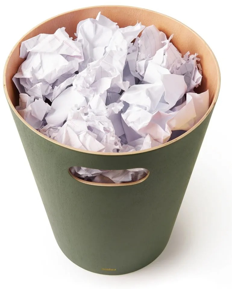 Cestino per la spazzatura verde 7,5 l Woodrow – Umbra