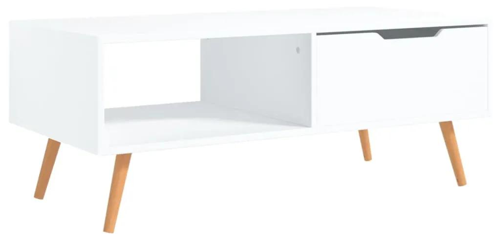 Tavolino da Salotto Bianco 100x49,5x43 cm in Legno Multistrato