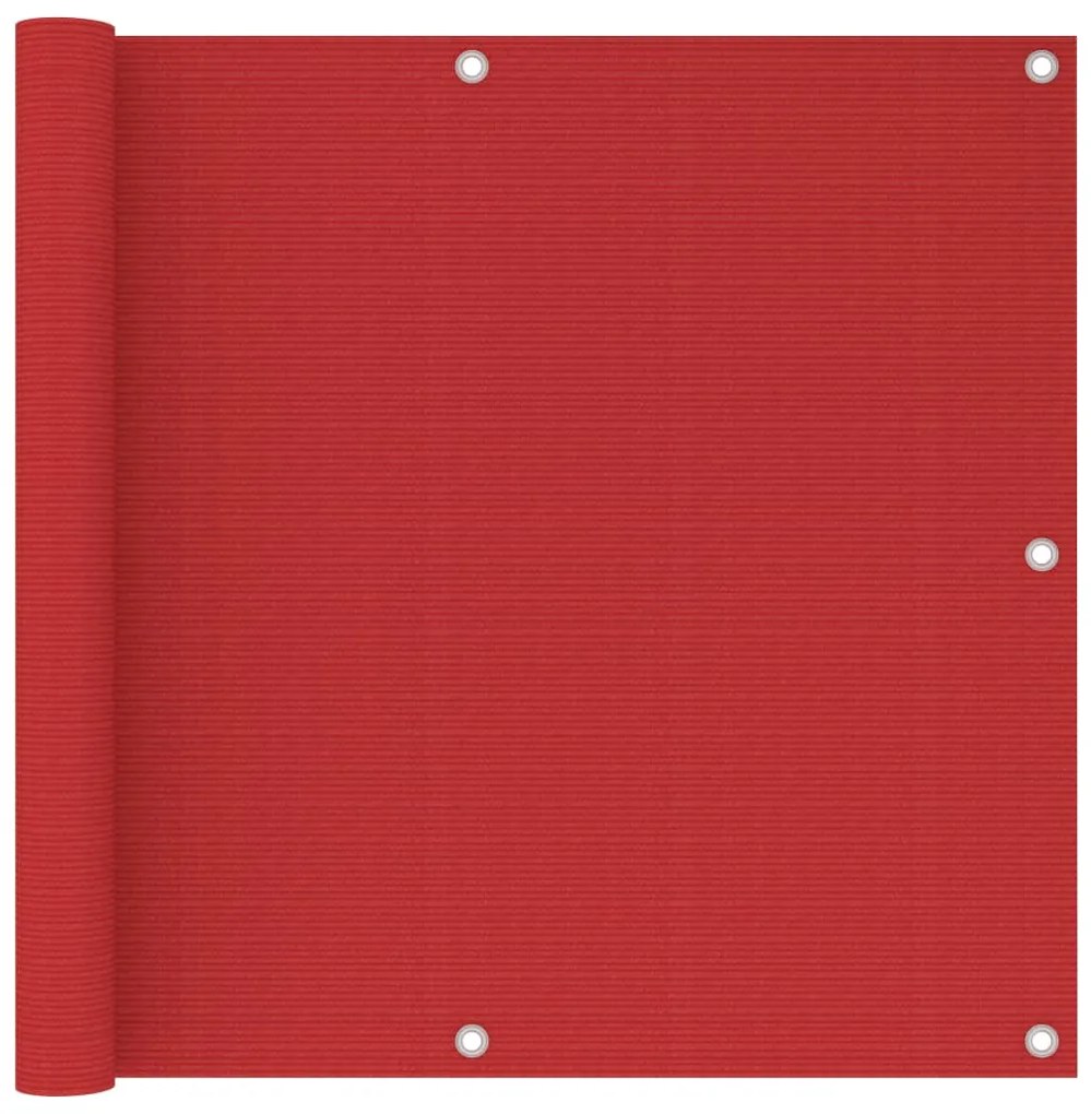 Schermo Frangivista Per Balcone Rosso 90x300 Cm İn Hdpe /
