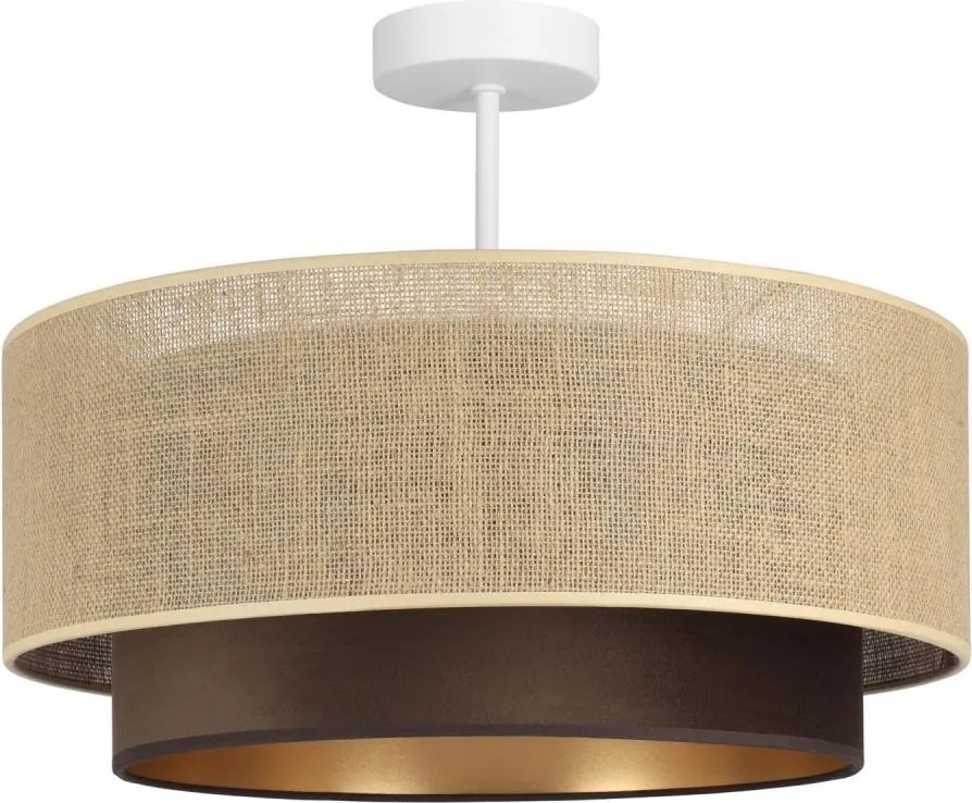 Plafoniera SARTA 1xE27/60W/230V Ø 45 cm marrone/juta