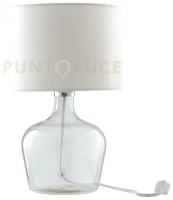 Lume hendrix bianco 1 luce attacco e27 23x37cm in vetro con cavo in...