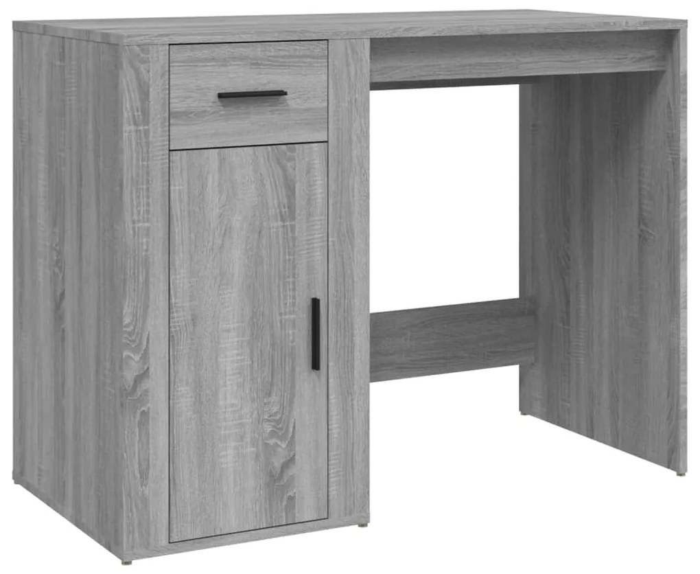 Scrivania grigio sonoma 100x49x75 cm in legno multistrato