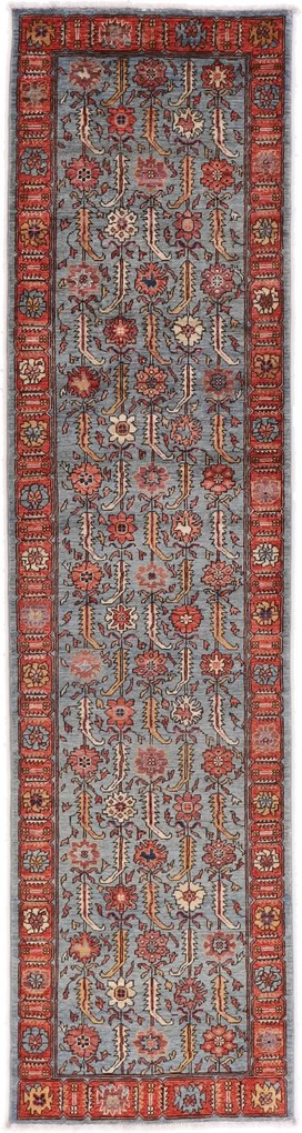 Heriz Tappeto orientale 80x320 (Afghanistan) Annodato A Mano