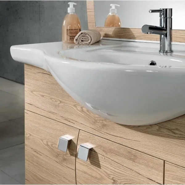 Mobile bagno 105 cm - Quercia - 2 ante e cassetti - Onda