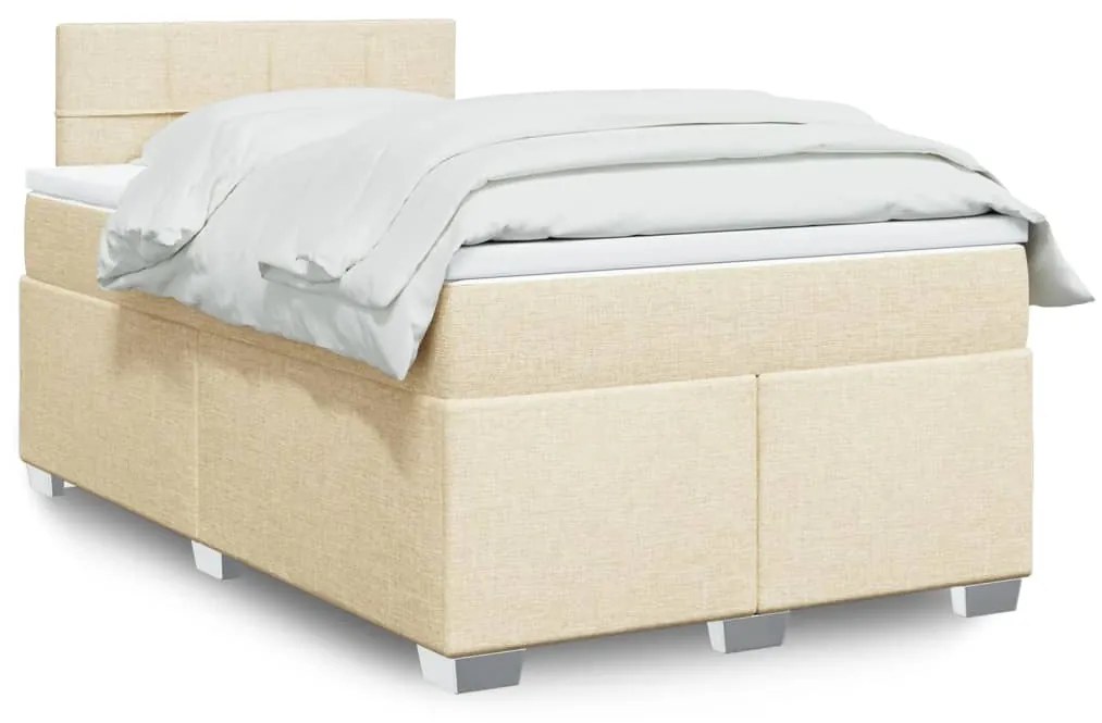 Giroletto A Molle Con Materasso Crema 120x200 Cm İn Tessuto /