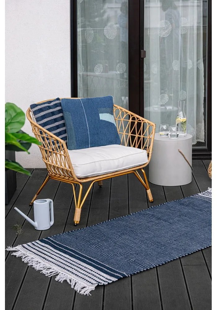 Tappeto da esterno bifacciale blu scuro in plastica riciclata , 120 x 180 cm Civil - Green Decore