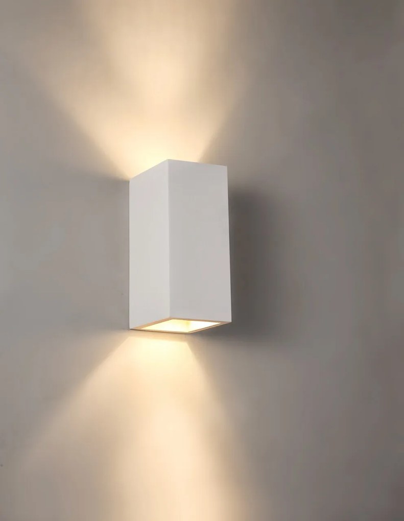 Applique da Parete 2xGU10 in Gesso Pitturabile