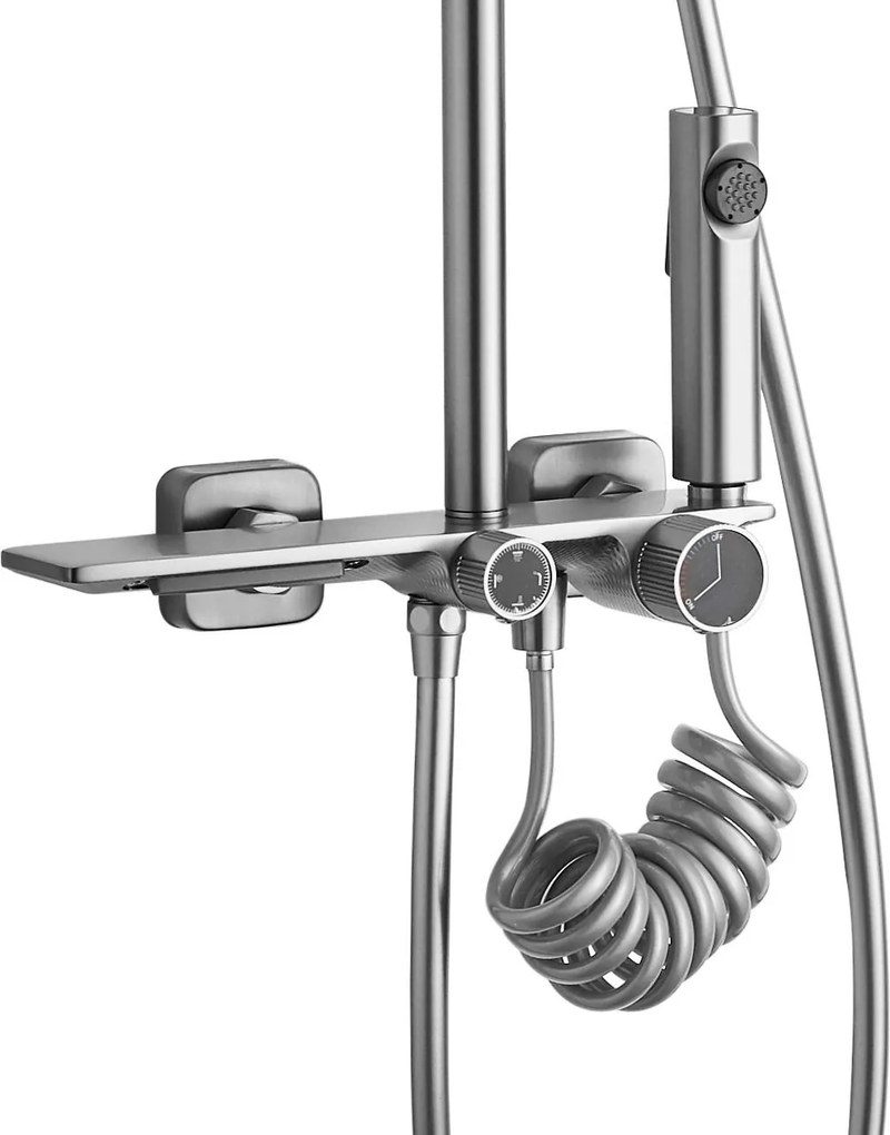 Set doccia REA HELIX  Nickel Brush INOX