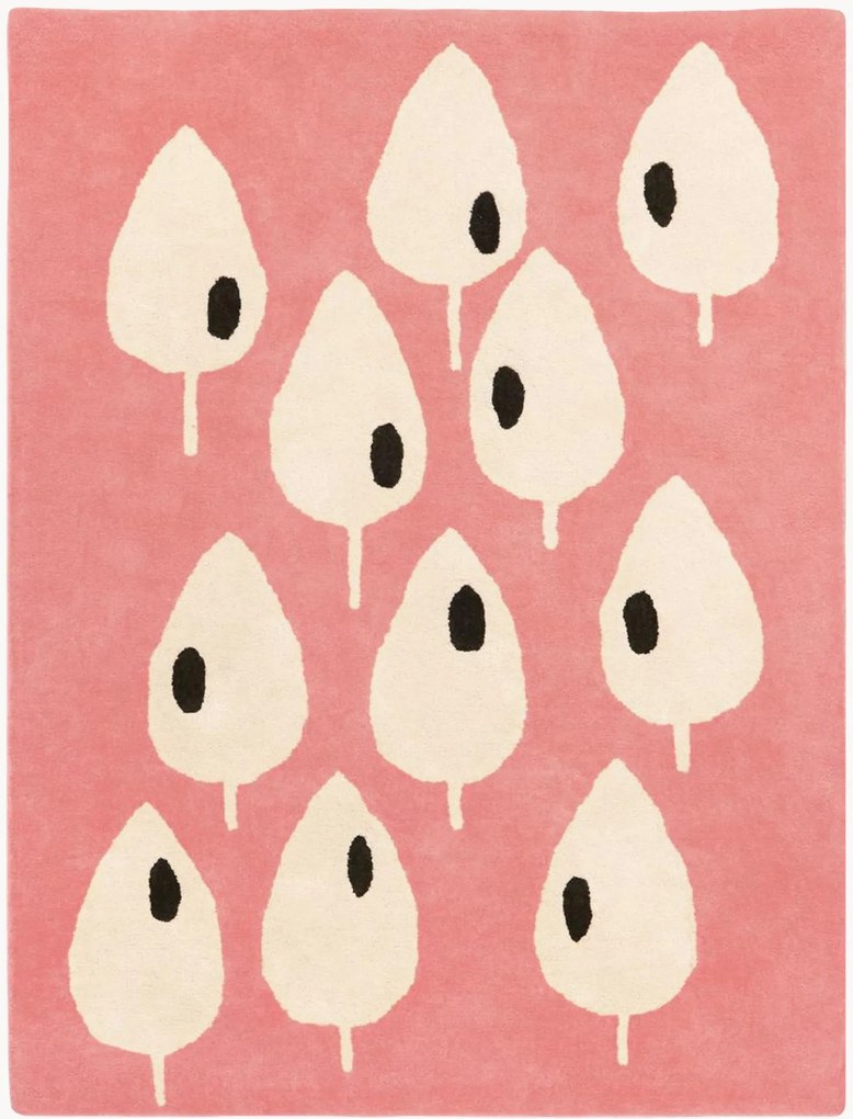 Tappeto per bambini fatto a mano Forest Pink, varie misure