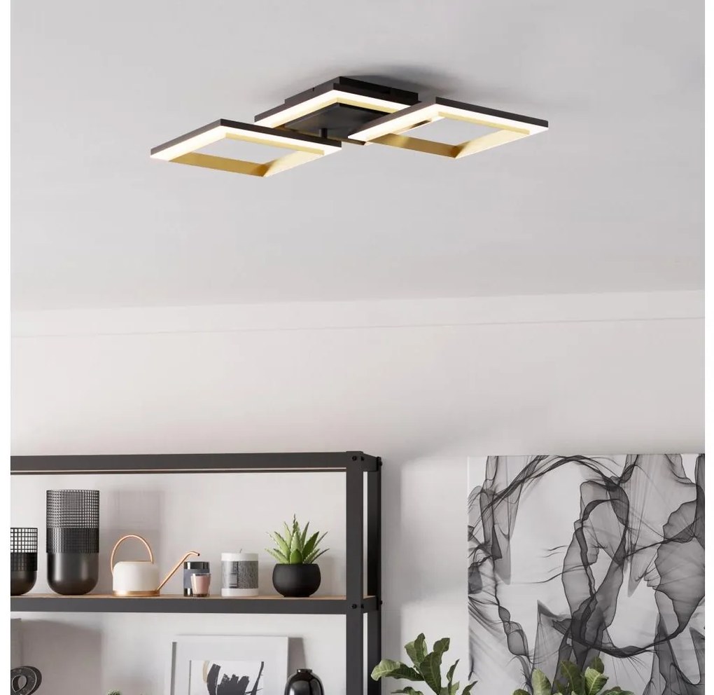 Eglo 901222 - Plafoniera LED dimmerabile CALLIERA LED/20W/230V nero/oro