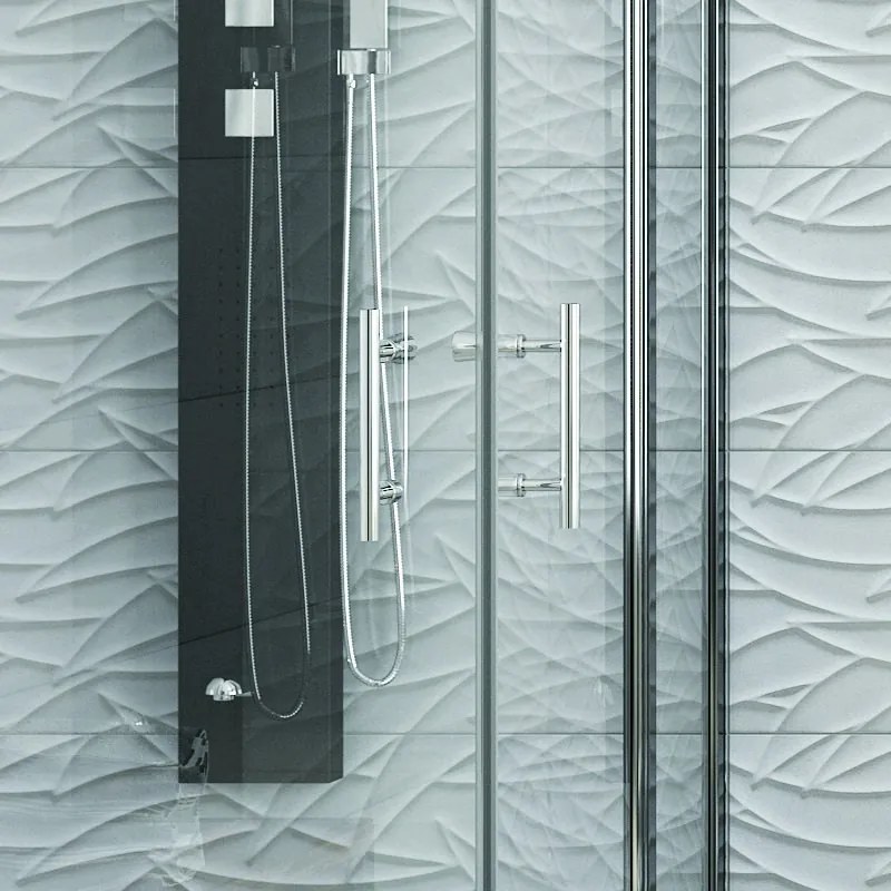 Box doccia 80x100 a doppio battente altezza 190 cm | KPX1000 - KAMALU