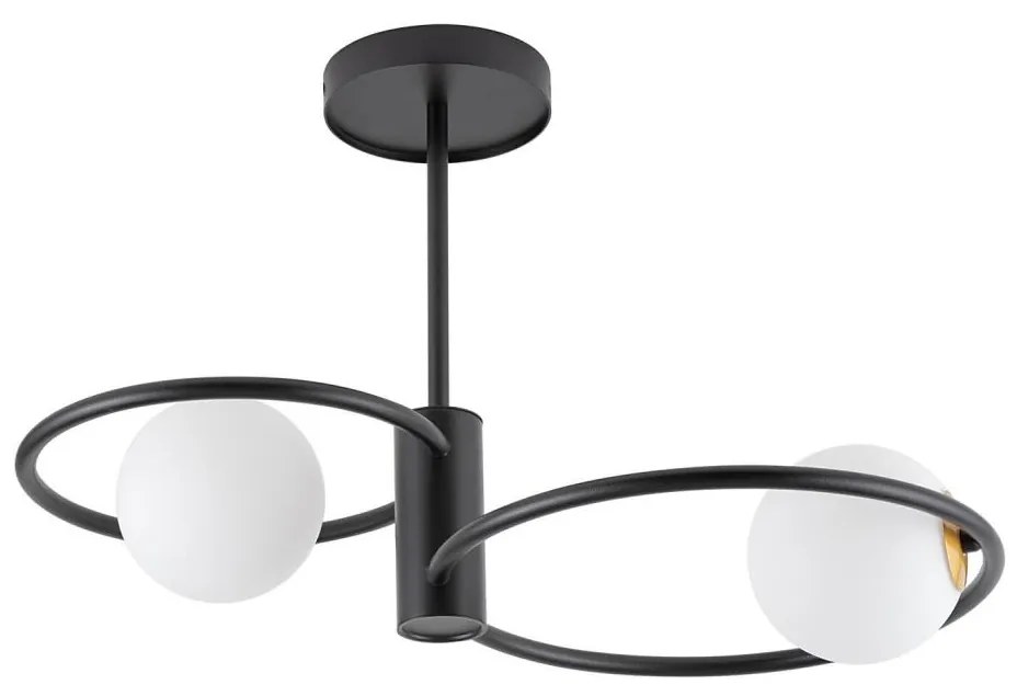 Lampadario a sospensione con supporto rigido AQUA 2xG9/12W/230V nero