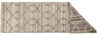 Tappeto moderno Detroit, stile kilim, 100% cotone, grigio, 175x63cm