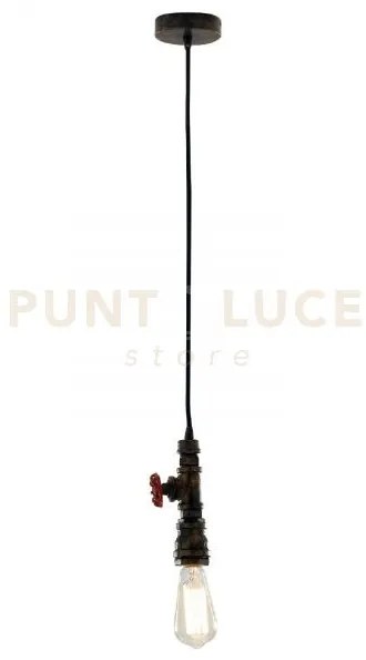 Lampadario a sospensione amarcord ruggine 1 luce attacco e27 12x120cm