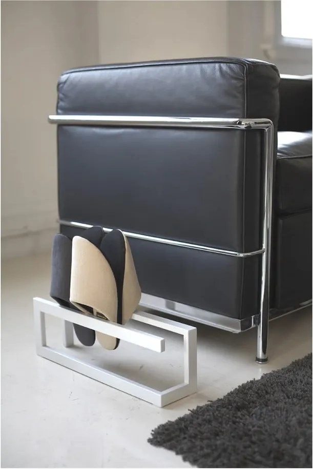 Supporto per pantofolaio in metallo bianco Line - YAMAZAKI