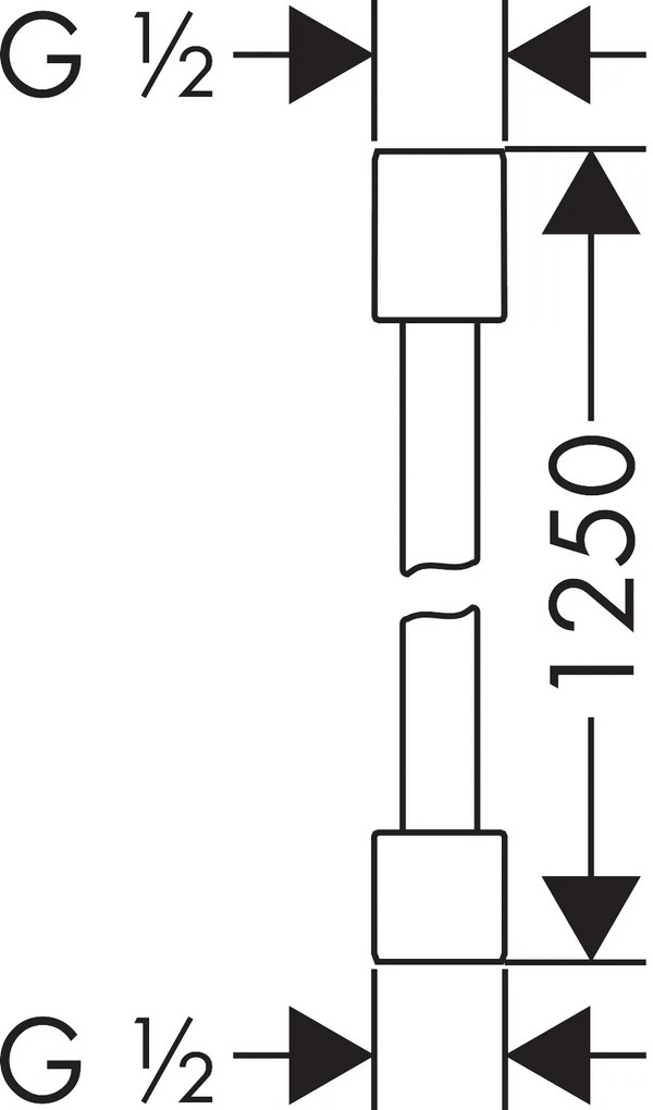 Flessibile doccetta 125 cm con dado Cromo Hansgrohe AXOR Starck 28282000